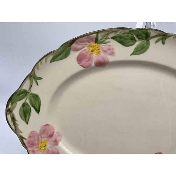 Desert Rose 14 inch Large Platter Fransican Earthenware Collectible 1970s Vtg - Picture 6 of 15